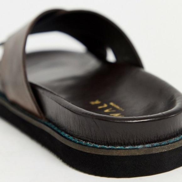 Walk London Tommy Sandals in Brown 100% Leather - Picture 3 of 5